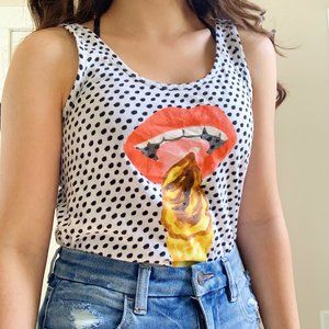 Vans Kendra Dandy "I Scream" Polka Dot Tank Top